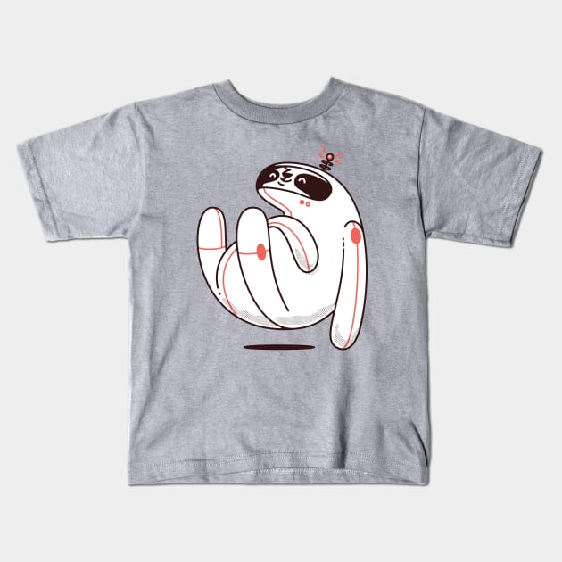 Space sloth (white background) Kids T-Shirt by jetpacksandrollerskates